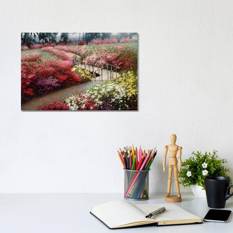 iCanvas "Monet's Flower Garden" by Zhen-Huan Lu Canvas Print - 8x12x0.75