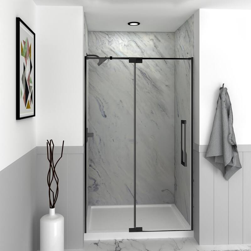 Transolid IPD487610C-J 76" High x 48" Wide Pivot Semi Frameless Shower