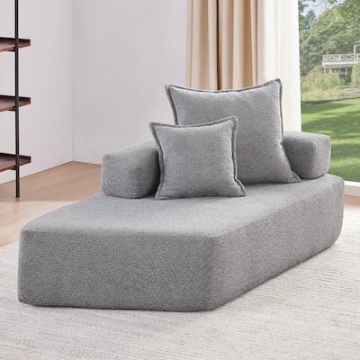 Boucle Fabric Frame for Oversized U-Shaped Sofa, Convertible Sofa Bed