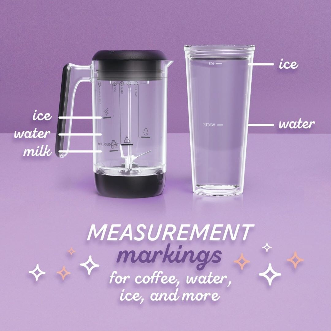 Single Serve Frappe and Iced Coffee Maker with Blender Black