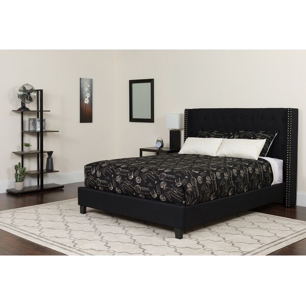 Riverdale Size Tufted Upholstered Platform Bed