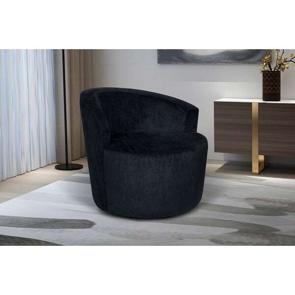 Carly Upholstered Swivel Chair, Midnight Blue Velvet. Opens flyout.