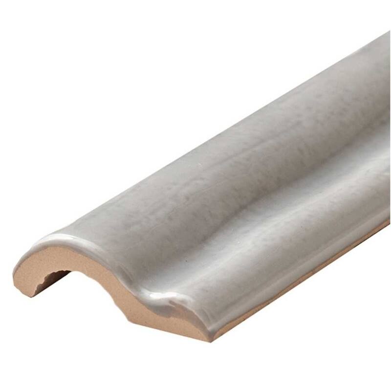 The Tile Life Talavera 2x6 Smoke Ceramic Chair Rail Wall Tile - 2 x 6 - 1 Piece