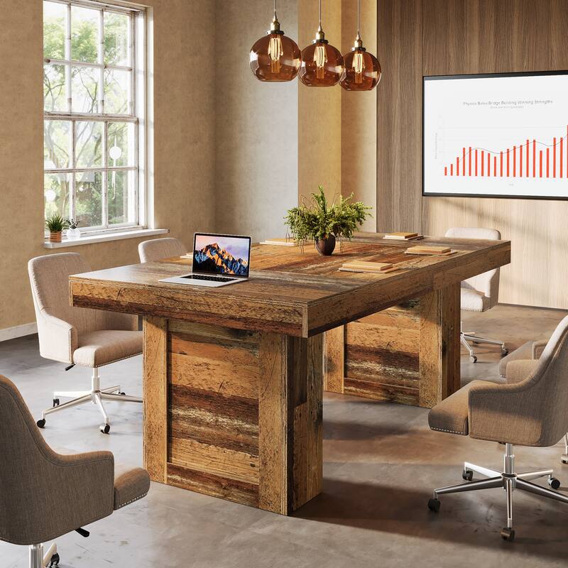 Large Executive Desk, Computer Desk, Home Office Writing Table, Conference Table Business Workstation for Working, Meeting