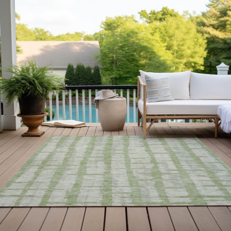 Machine Washable Indoor/ Outdoor Chantille Contemporary Rug