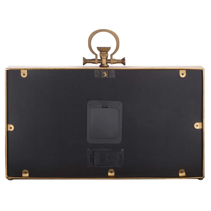 SEI Furniture Maximillian Horizntl Wall Clock - 18"W x 3"D x 13"H