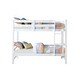 preview thumbnail 2 of 0, White Twin over Twin Solid Wood Bunk Bed with Ladder and Fence