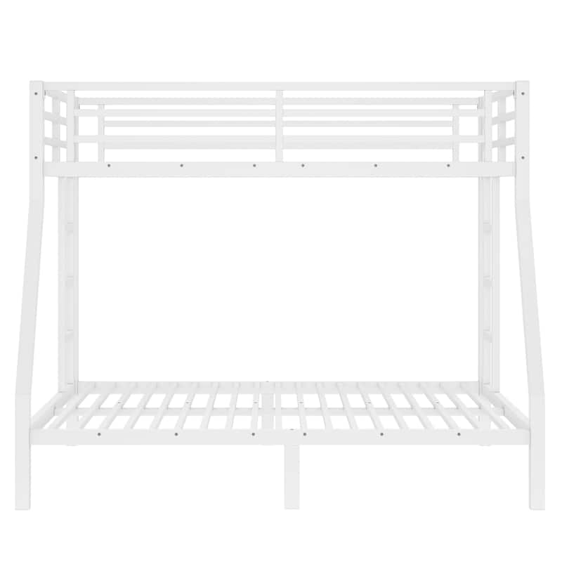 Metal Twin over Full Bunk Bed for Teens and Adults,Space-Saving/Noise Reduced/No Box Spring Needed, White