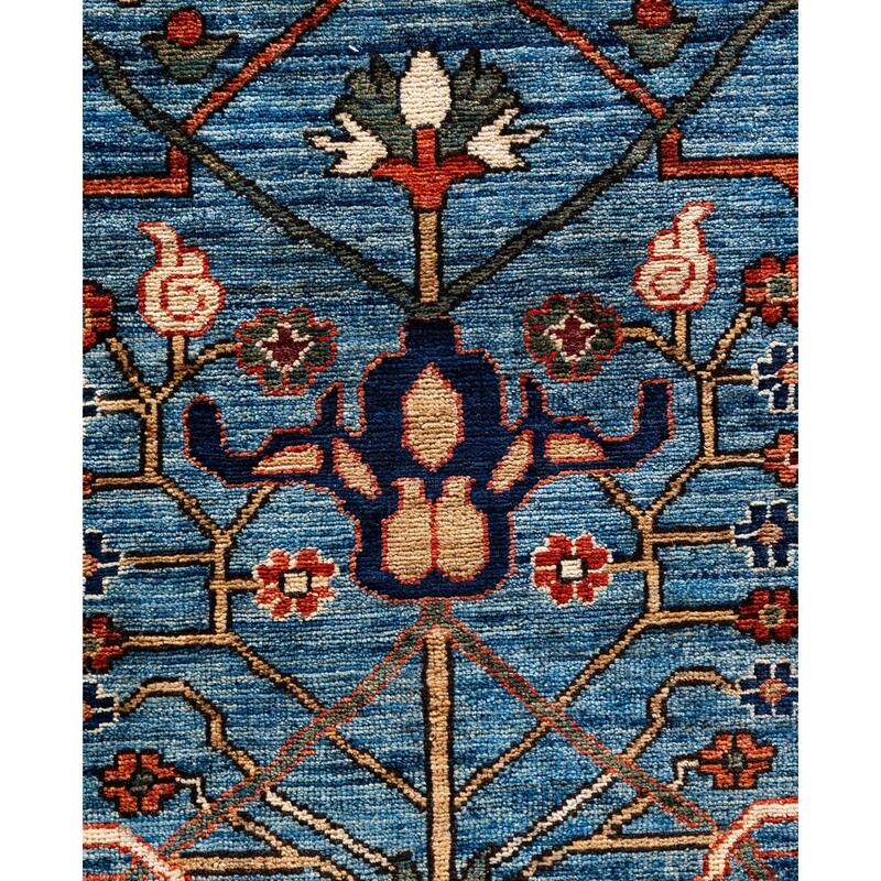 Serapi One-of-a-Kind Hand-Knotted Area Rug - Blue - 9' 0" x 11' 11"