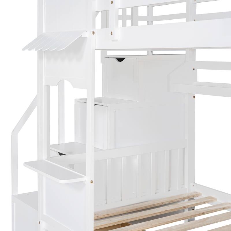Twin Over Twin Castle Style Bunk Bed