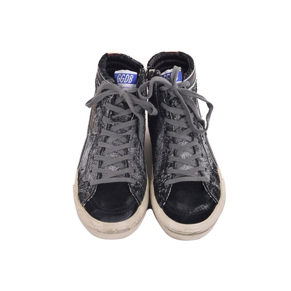 black high top golden goose sneakers