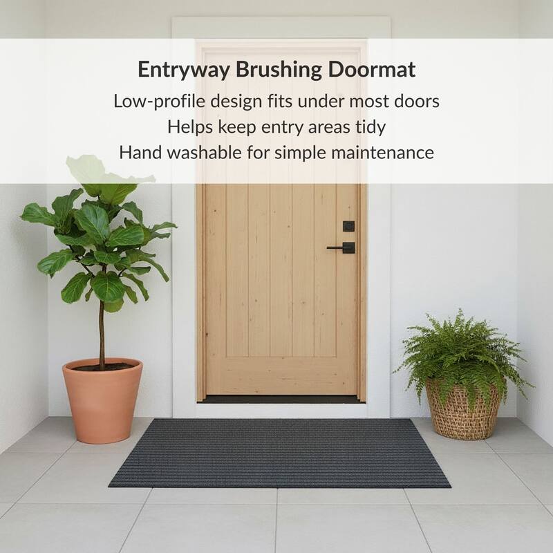 Large Entryway Brushing Doormat 35.5 x 78.75 in - 78.75"L x 35.5"W x 0.2"H