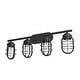 preview thumbnail 13 of 20, Hunter Starklake 4 Light Vanity Wall Light, Industrial, Cage, Rustic