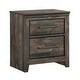 preview thumbnail 3 of 2, Weston Weathered Dark Brown 4-piece Bedroom Set with 2 Nightstands and Dresser