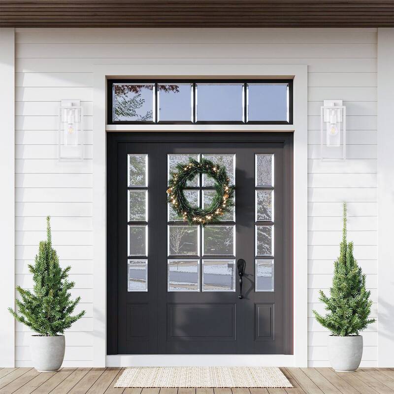 Outdoor Wall Sconce with Clear Glass Shade