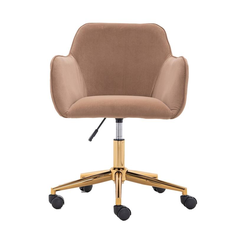Velvet Adjustable Height Home Office Swivel Chair with Universal Wheel