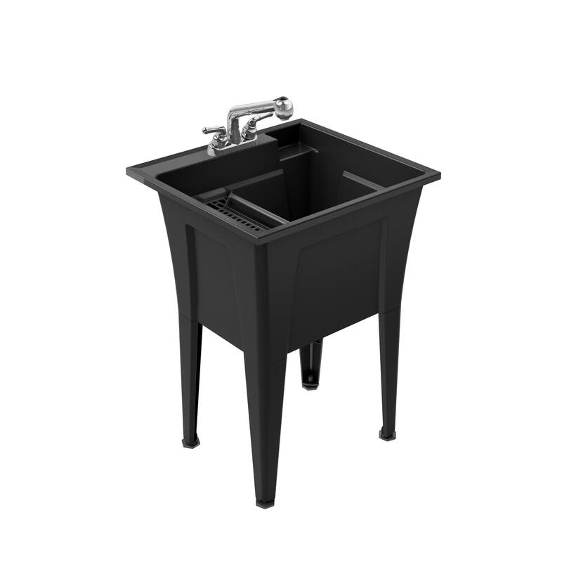Dalary 24" Laundry Tub kit with Faucet and Bottle Holders