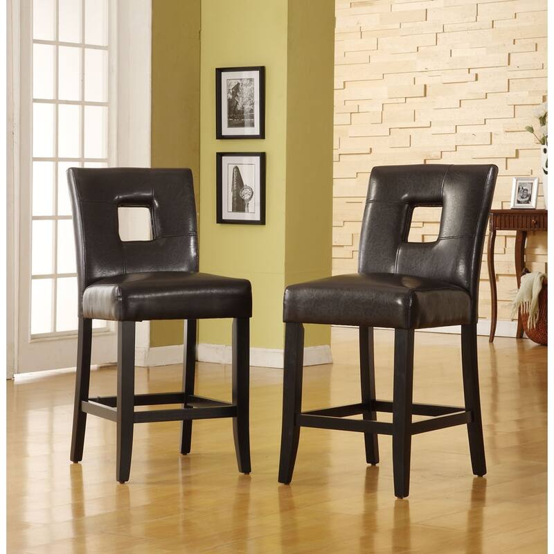 Mendoza Keyhole Counter Height Back Stool (Set of 2) by iNSPIRE Q Bold