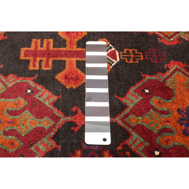 ECARPETGALLERY Hand-knotted Teimani Black Wool Rug - 4'6 x 6'9