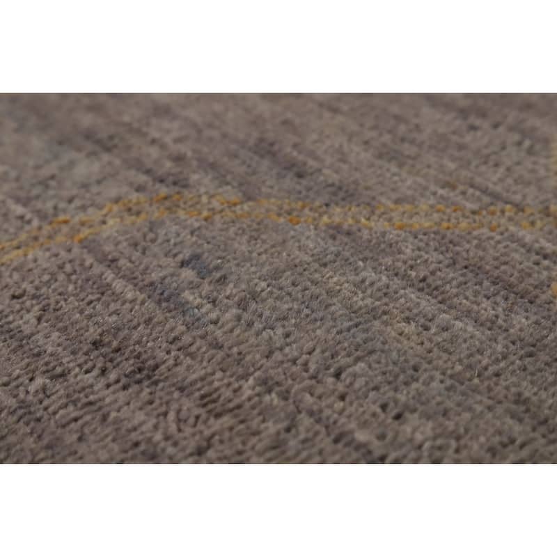 Hand Knotted Oriental 100% Wool Carpet Transitional All-Over Greys & Charcoal Oushak Area Rug - 11' 10'' X 8' 10''