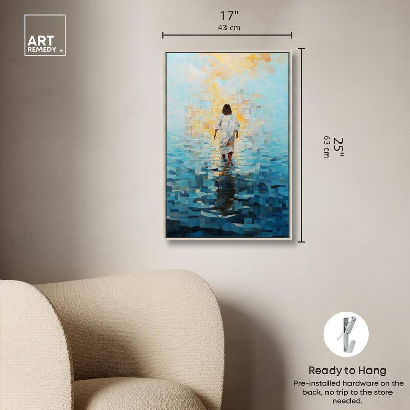 Water Walker Mosaic II Canvas by Art Remedy