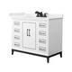 Option White / White Quartz Top / Matte Black Hardware