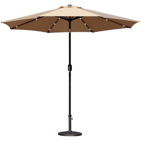 Shop Black Friday Deals On Maypex 9 Foot Solar Led Lighted Patio Umbrella Overstock 29406832