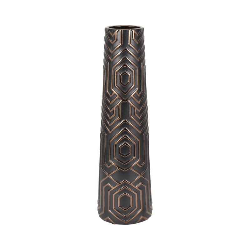 Clay Geometric Contemporary Decorative Vase