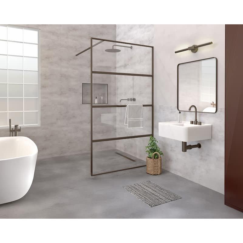 Rectangular Wall Mount Basin with Faucet Drilling Options and Rear Center Drain Location