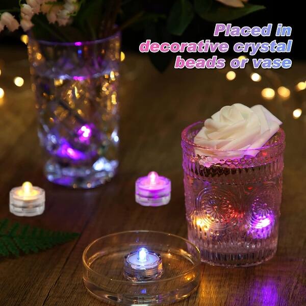 30 Pack Red Submersible Waterproof Underwater Battery LED Tea Light