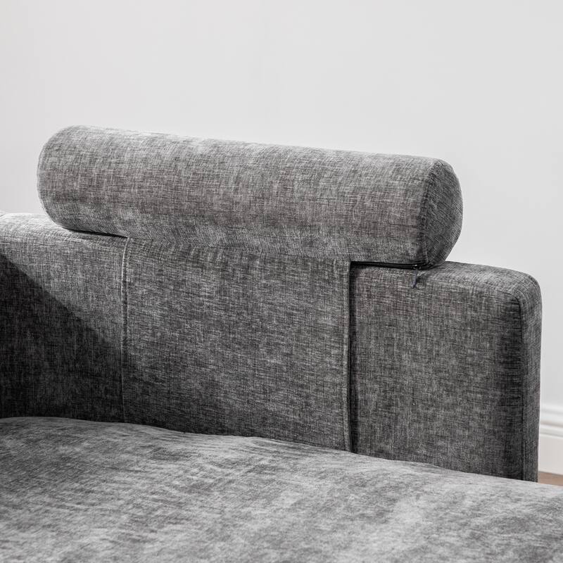 82.7" W Chenille Fabric Comfortable 2-Seater Sofa With Plush Cushion,Loveseat With Pillows