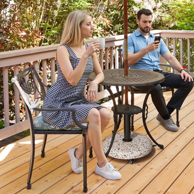 45 lb Heavy Duty Round Base Stand for Patio Outdoor Market Table Umbrella
