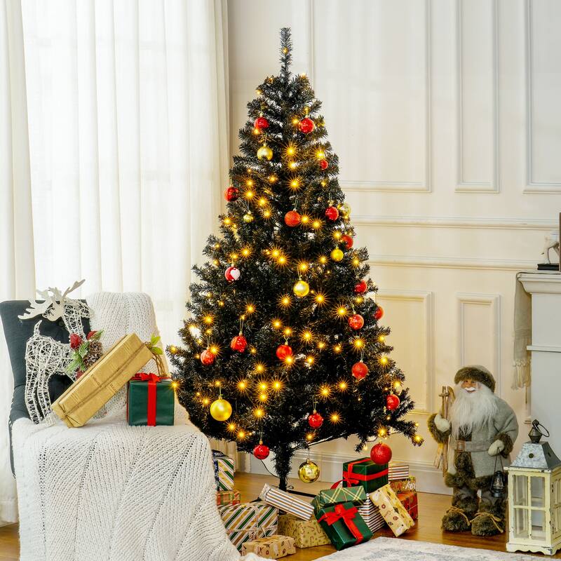 6FT Pre-Lit Christmas Tree with 250 LED Lights and Full Branch Tips