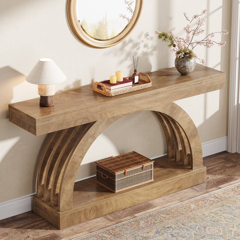 2-Tier Console Table Behind the Couch