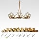 preview thumbnail 8 of 14, Celesn Modern Gold 8-Light 39.3 in. Wheel Chandelier Glass Lights for Dining Living Room - D 39.3" x H 31.8"