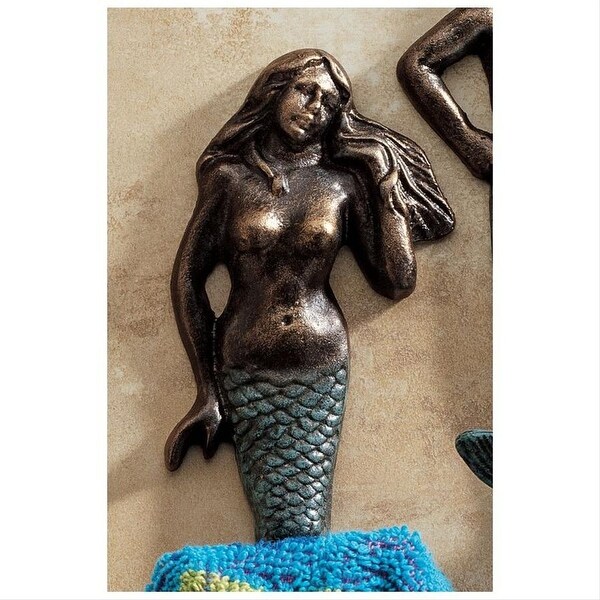 Design Toscano Mermaid Foundry Iron Wall Hook