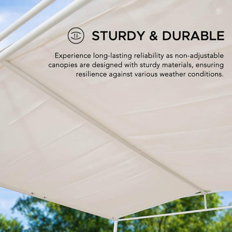 Sunjoy 10’ x 10’ Darkeford Metal Pergola with Sling Fabric Canopy