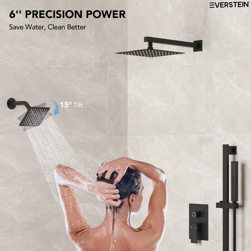 Dual Shower Head System with 10" High Pressure Handheld Spray And Slide Bar
