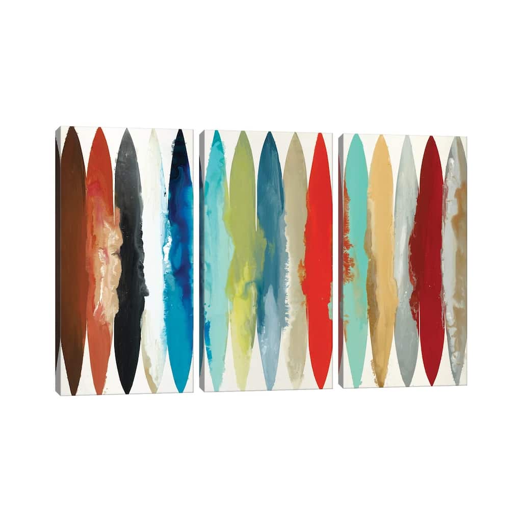 iCanvas "Flowing Motion I" by Randy Hibberd 3-Piece Canvas Wall Art Set