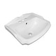 preview thumbnail 1 of 7, White Small Sink Wall Mount with 4" Center Set Faucet , Sink Drain With Overflow and P Trap White