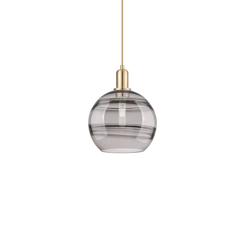 Innovations Lighting 716-1P-13-10 Rochester Pendant Rochester 10" Wide - Champagne Bronze / Light Smoke