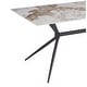 preview thumbnail 125 of 131, Elega Modern Sintered Stone Dining Table Modern Trestle Base Powder-Coated Steel Frame Kitchen Table - 47"-71"