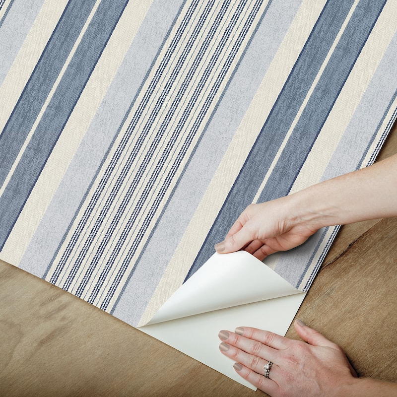 NuWallpaper Waverly Escot Blue Peel and Stick Wallpaper - N/A