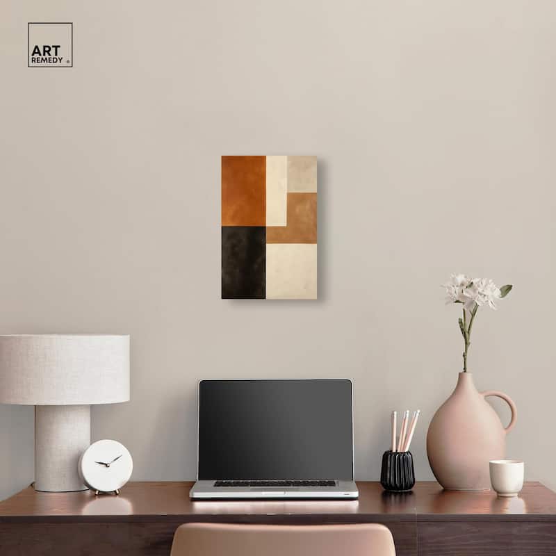Tonal Grid II Canvas by Art Remedy, Gallery Wrapped