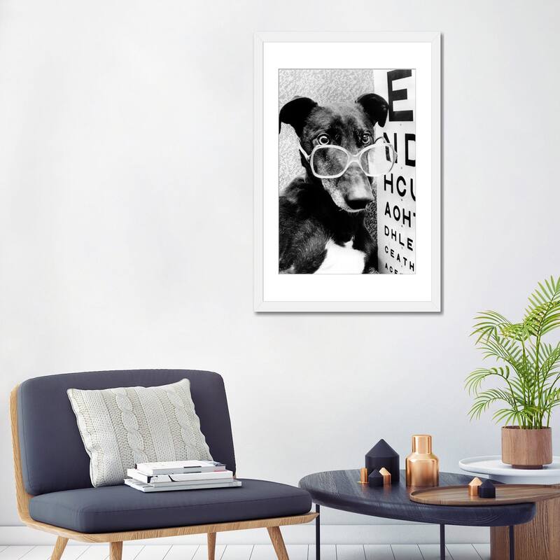 iCanvas "Greyhound Wearing Glasses February 1987" by Rue Des Archives
