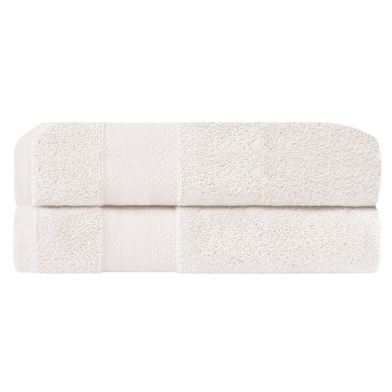 Superior Turkish Cotton Solid Heavyweight Bath Sheet Set of 2