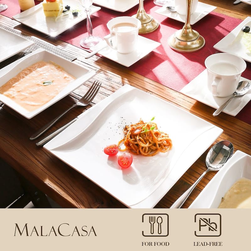 MALACASA Carina 30-Piece Porcelain Dinnerware Set (Service for 6)