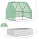 Outsunny Raised Steel Garden Bed with Greenhouse Cover - 50" L x 37.5" W x 36.25" H