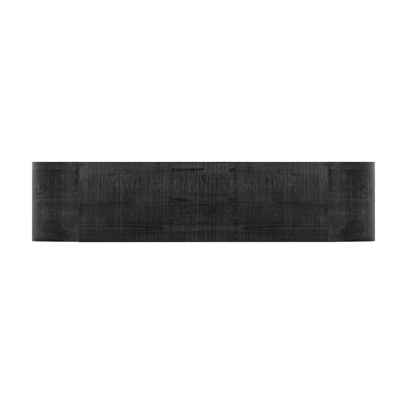 Mirod 52" Wood Console Table with Curved Edge, Natural Texture, Perfect for Entryways and Living Rooms