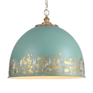 Golden Lighting Alison 5-light Pendant in Vintage Gold and Antique Teal shade - 5 Light Pendant